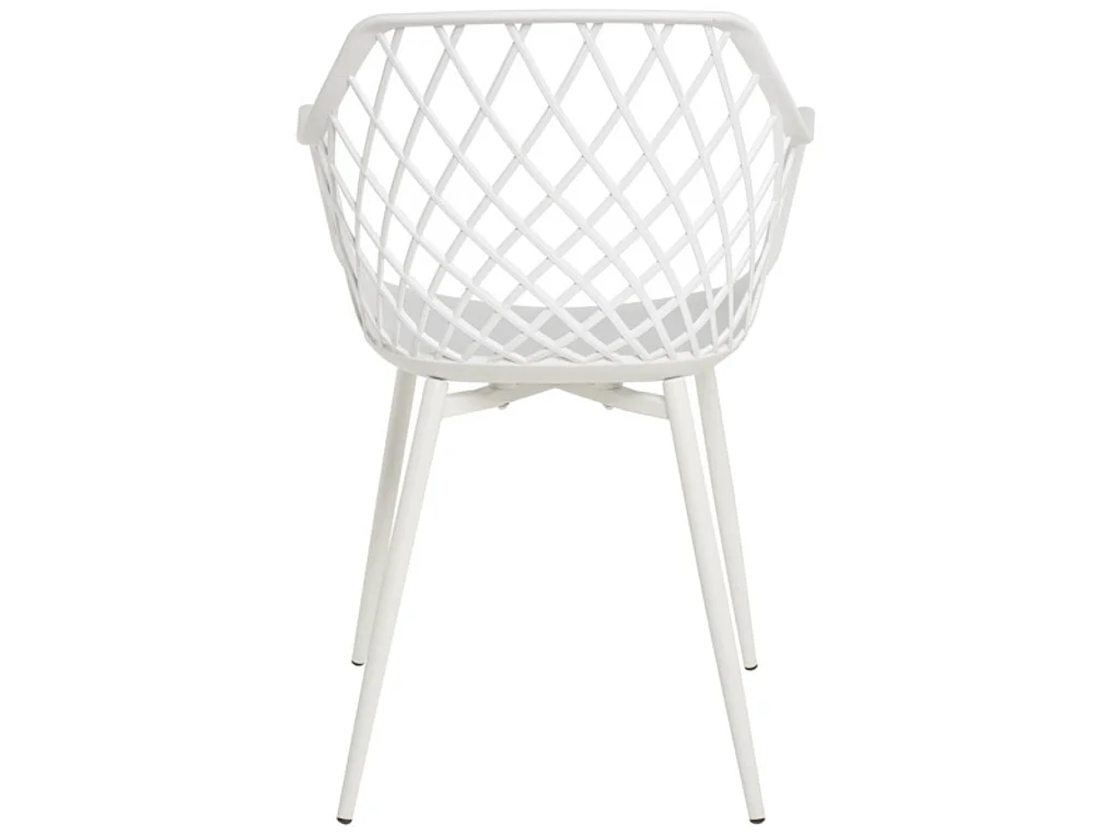Chaise avec accoudoirs polypropylène karlo-Couleur Blanc