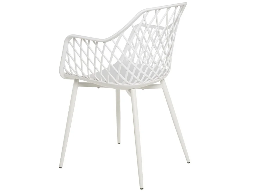 Chaise avec accoudoirs polypropylène karlo-Couleur Blanc