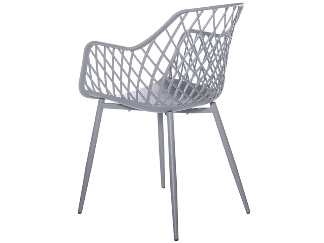 Chaise avec accoudoirs polypropylène karlo-Couleur Blanc