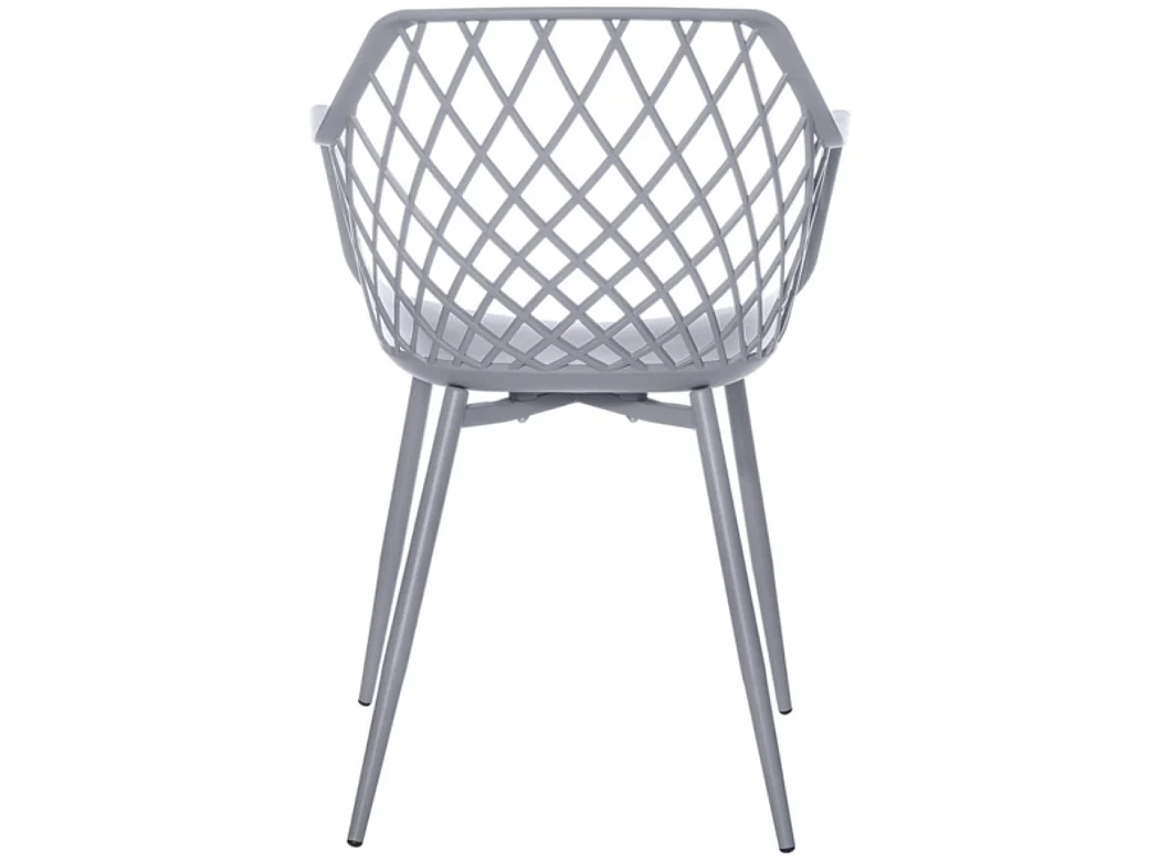 Chaise avec accoudoirs polypropylène karlo-Couleur Blanc