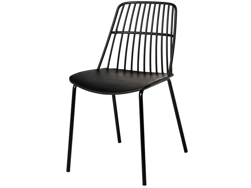 Chaise polyvalente en polypropylène Rivale-Couleur Noir