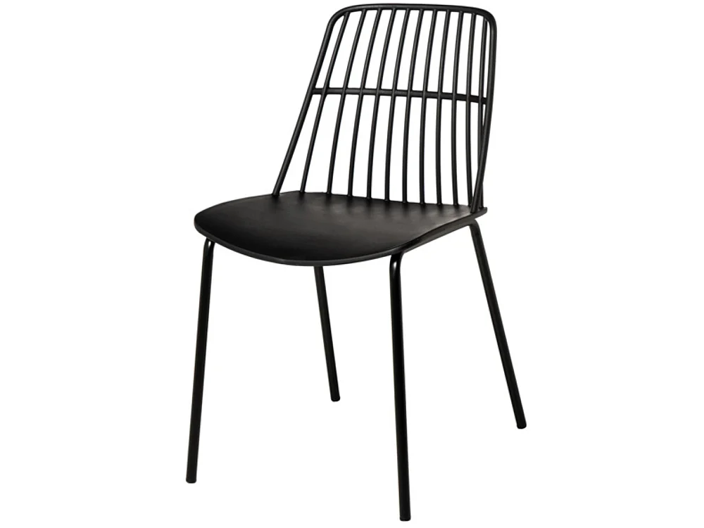 Chaise polyvalente en polypropylène Rivale-Couleur Noir