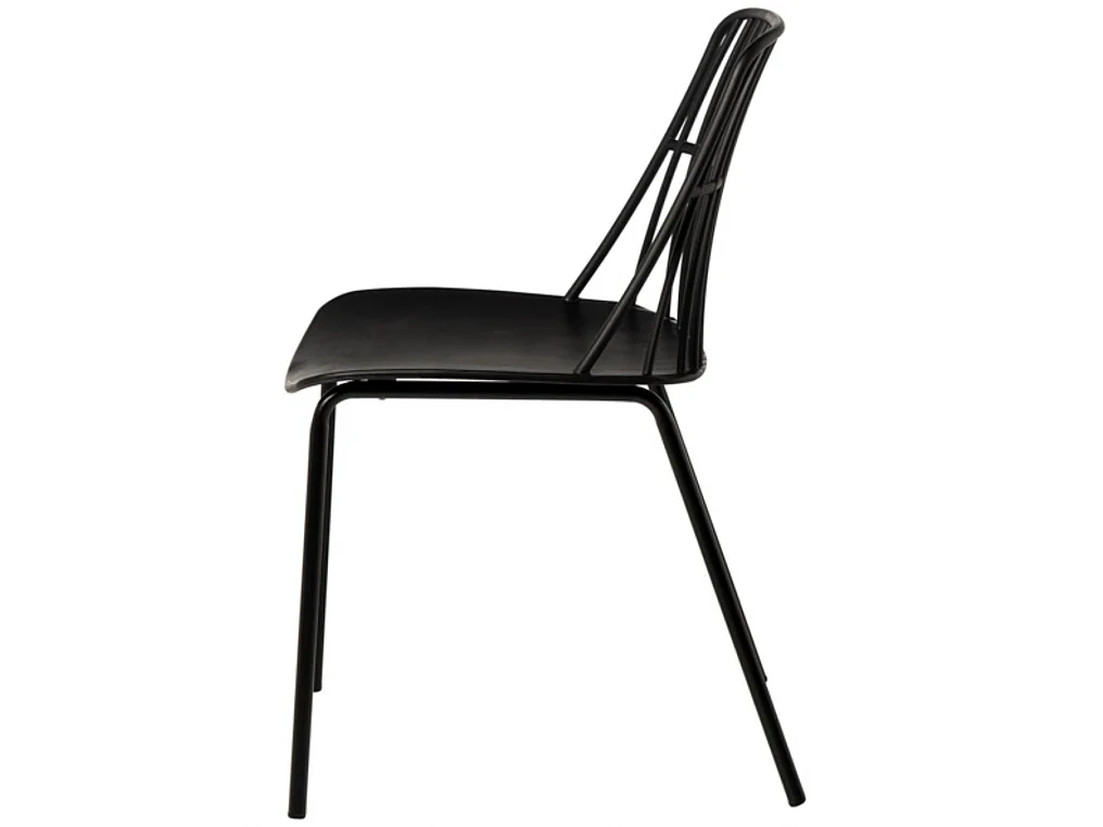 Chaise polyvalente en polypropylène Rivale-Couleur Noir