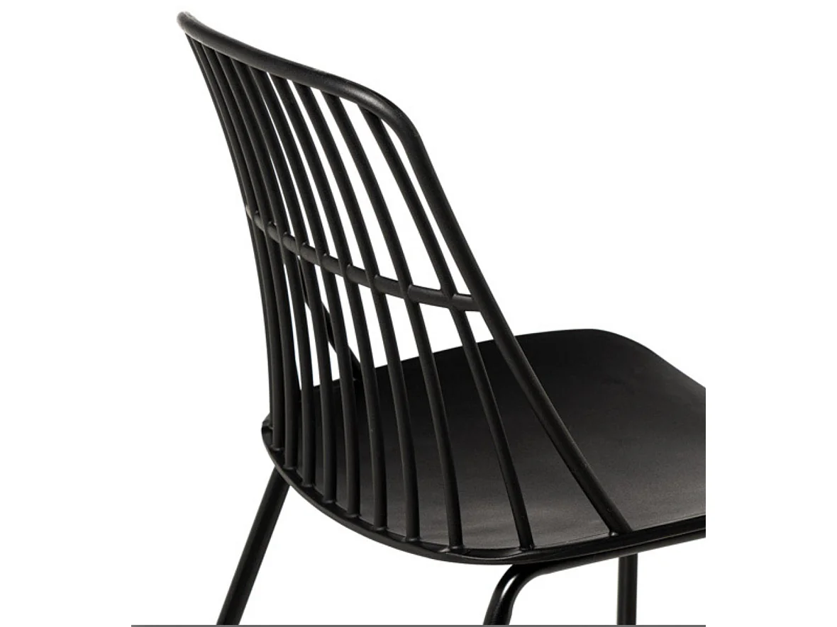 Chaise polyvalente en polypropylène Rivale-Couleur Noir