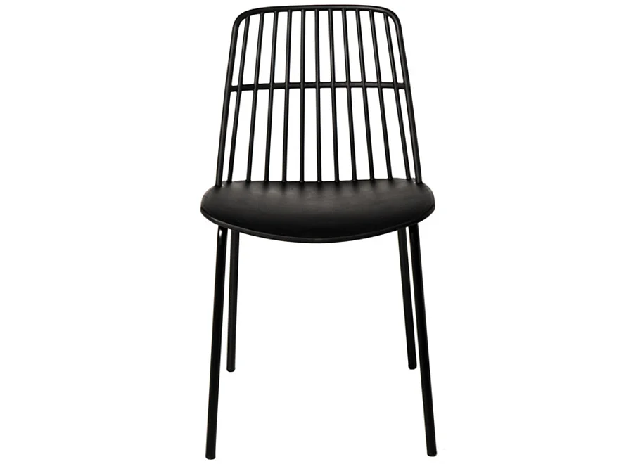 Chaise polyvalente en polypropylène Rivale-Couleur Noir