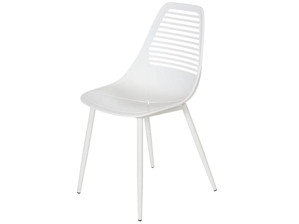 Kyla stoel van polypropyleen en metaal-Kleur Wit