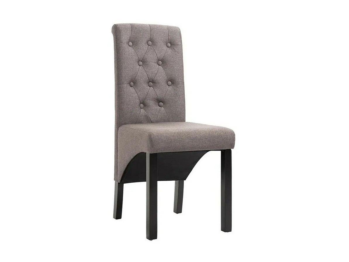 Eetkamerstoelen draaibaar 2 st stof taupe