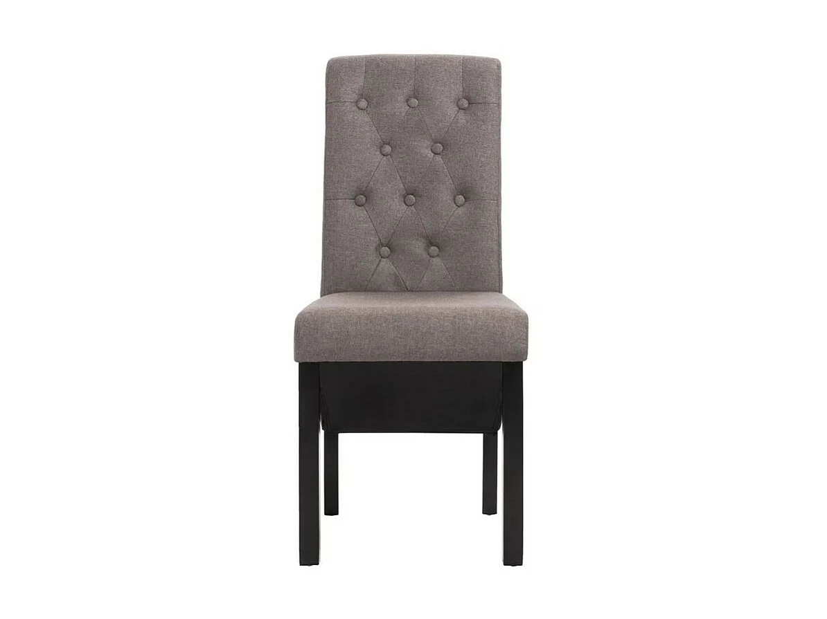 Eetkamerstoelen draaibaar 2 st stof taupe