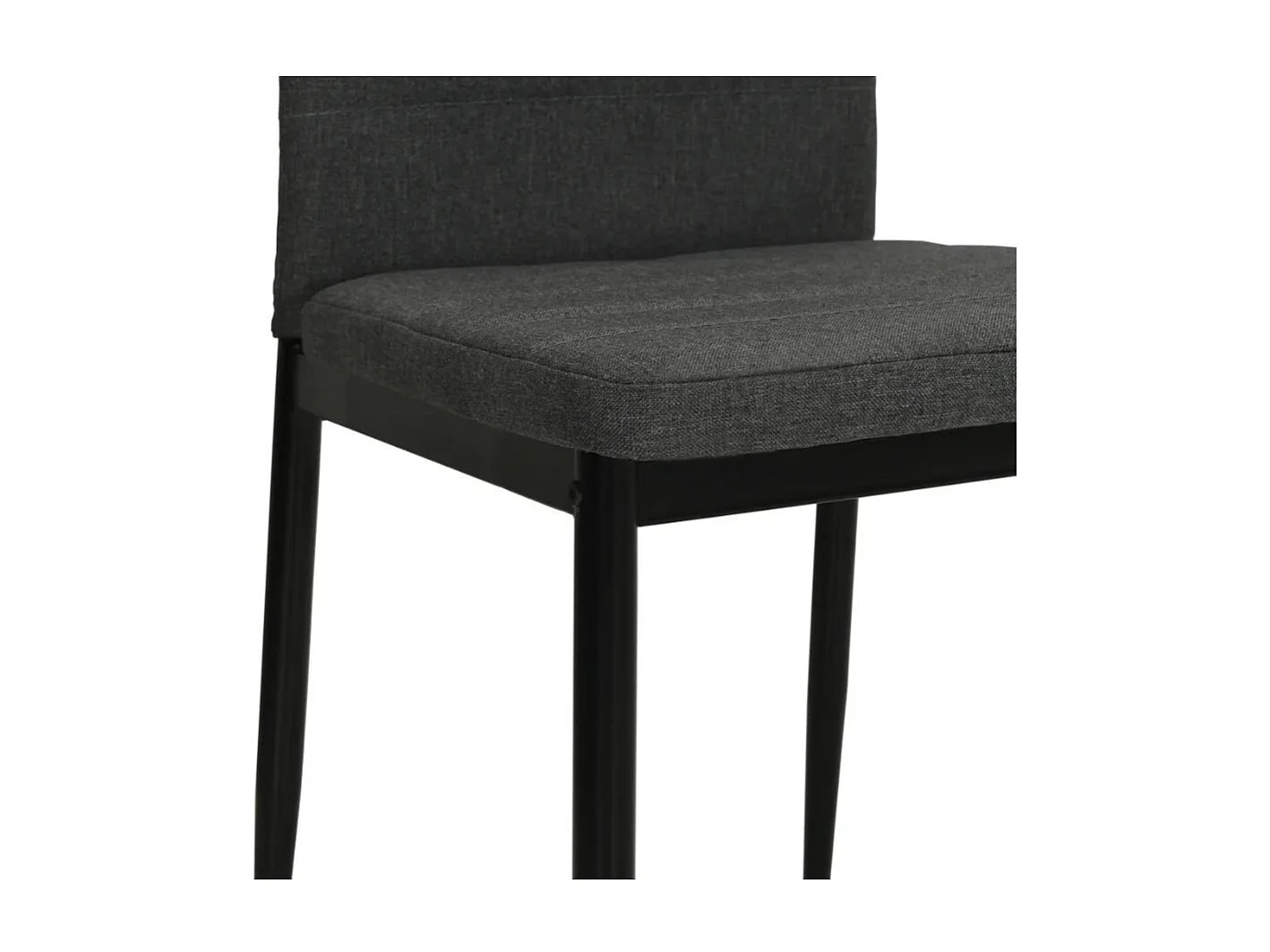 Eetkamerstoelen 2 st stof donkergrijs