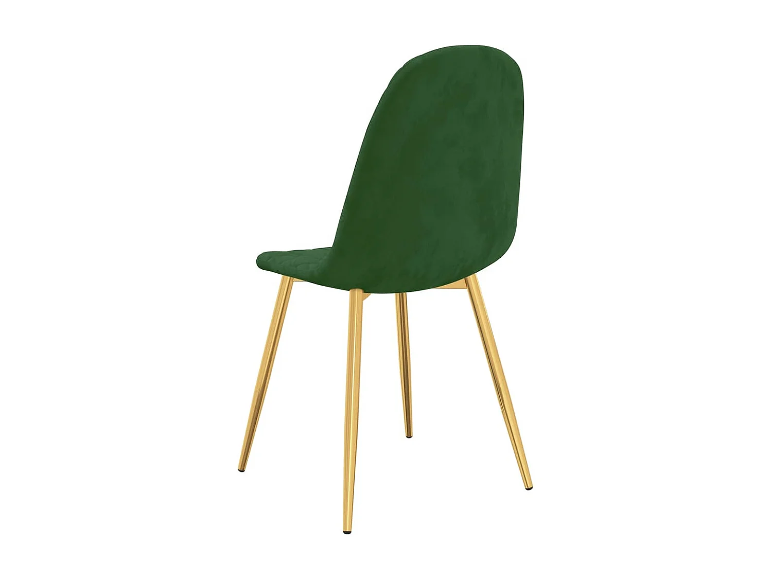 Chaise pieds métal doré et assise velours vert foncé Skyla - Lot de 2