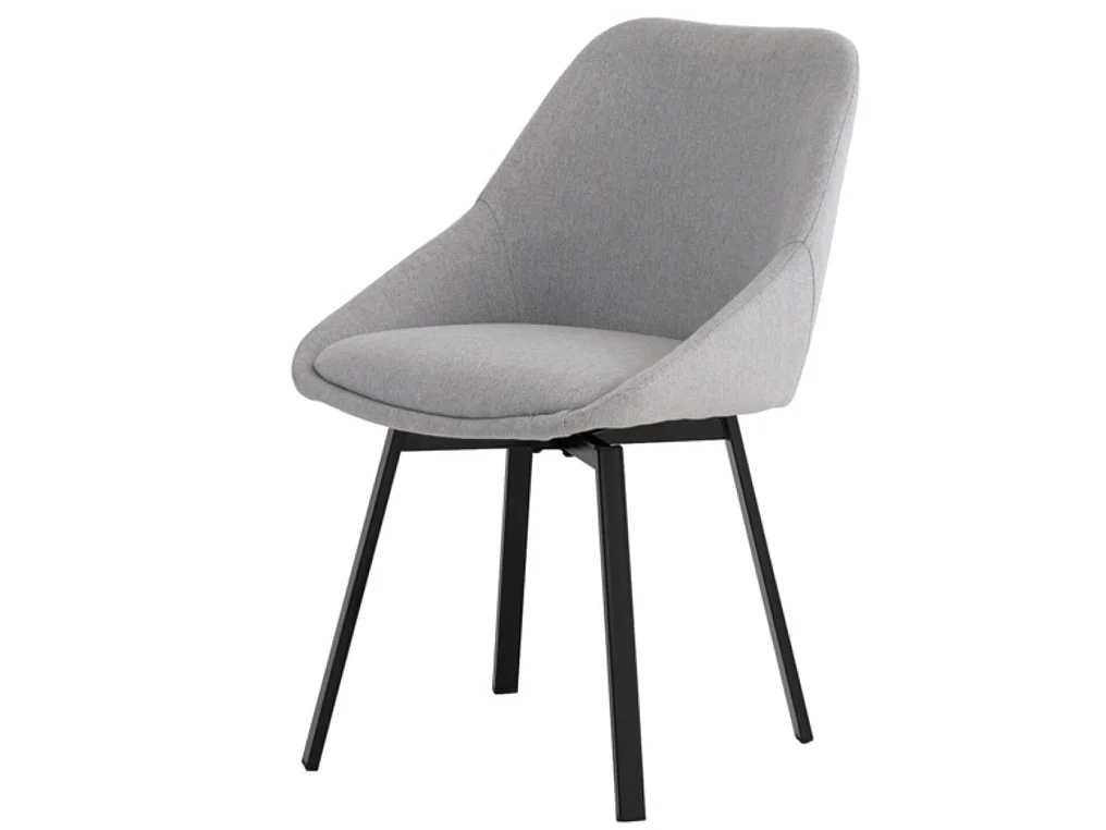 Chaise pivotante à 180º avec retour automatique Melina-Couleur Gris clair