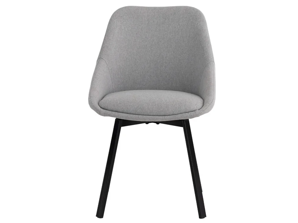 Chaise pivotante à 180º avec retour automatique Melina-Couleur Gris clair