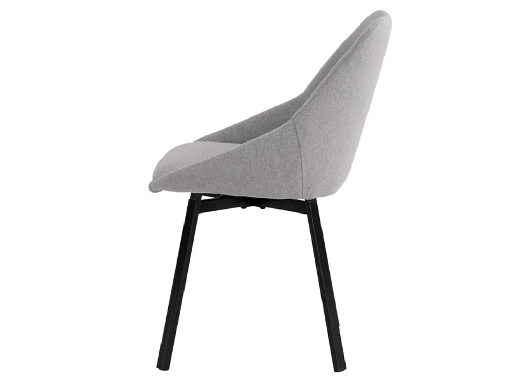 Chaise pivotante à 180º avec retour automatique Melina-Couleur Gris clair