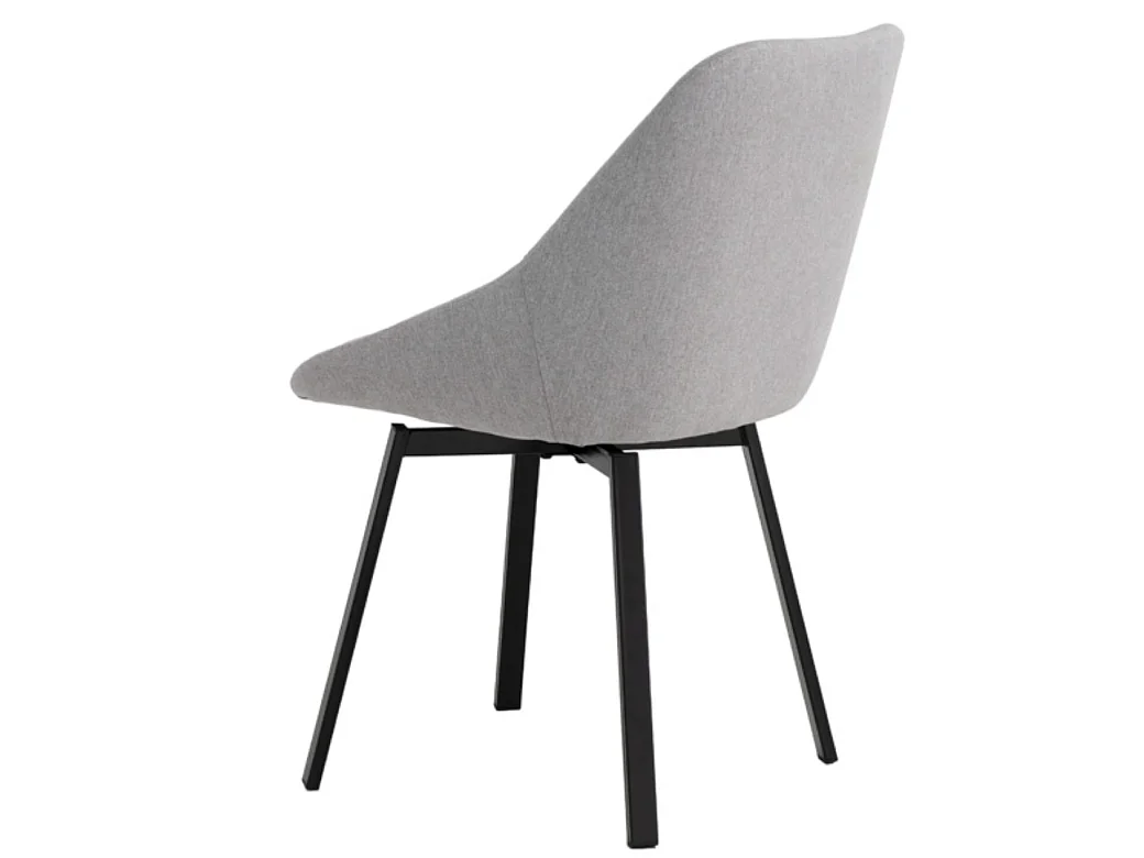 Chaise pivotante à 180º avec retour automatique Melina-Couleur Gris clair