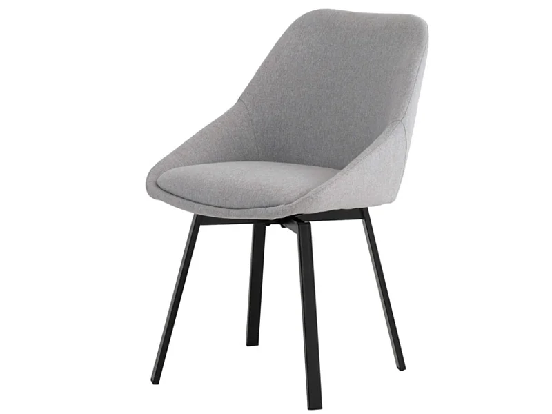 Chaise pivotante à 180º avec retour automatique Melina-Couleur Gris clair