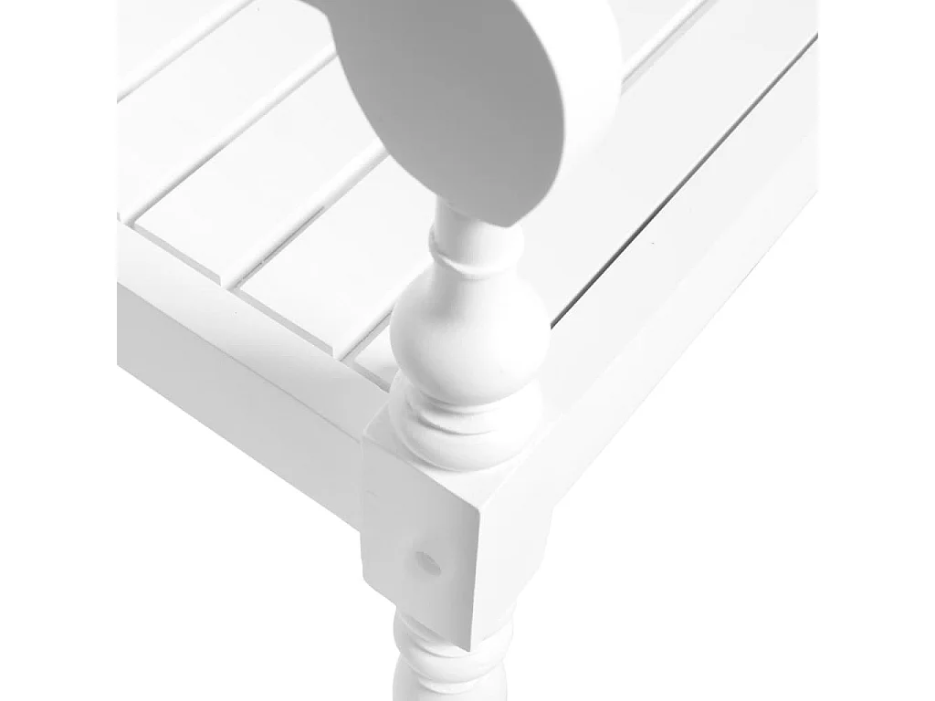 Chaise avec accoudoirs bois acajou massif blanc Gardene - Lot de 2