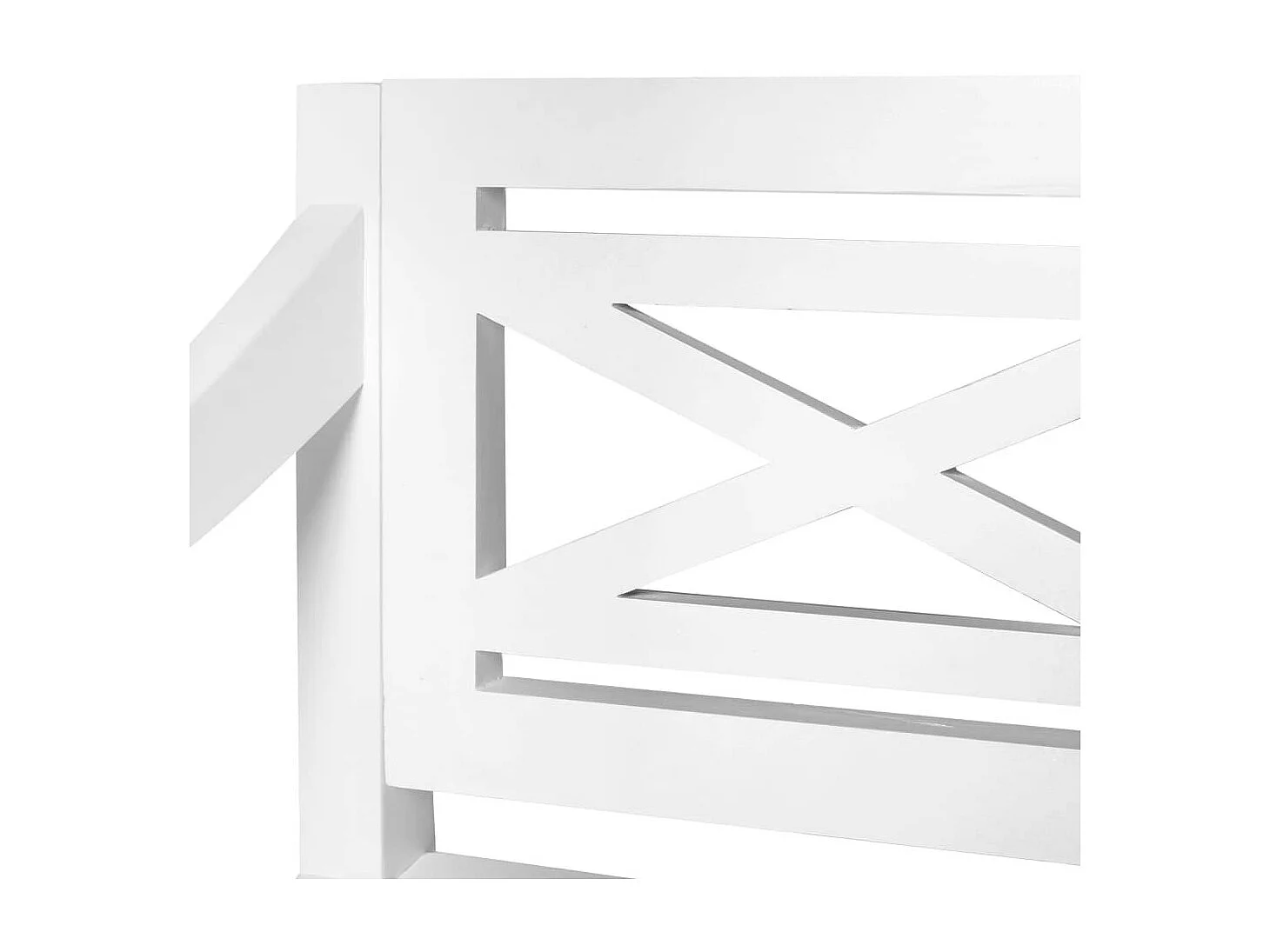 Chaise avec accoudoirs bois acajou massif blanc Gardene - Lot de 2