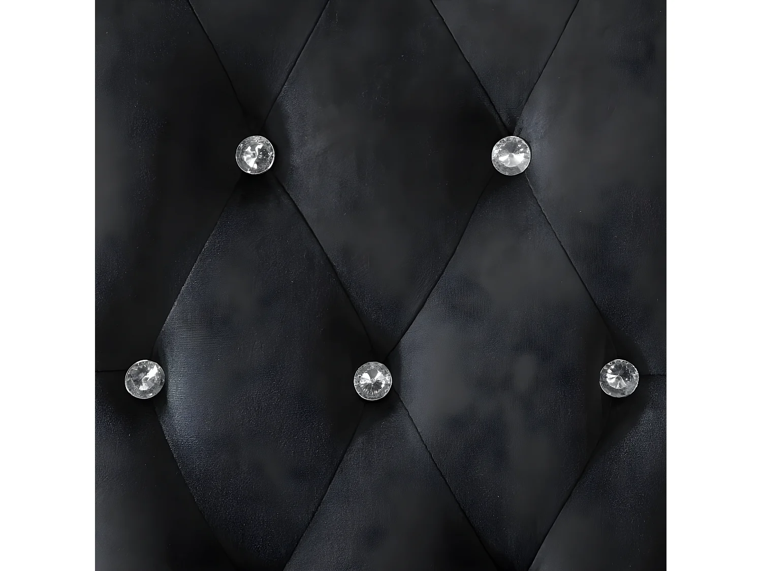 Chaise de salle à manger velours et pieds bois noir Karmen - Lot de 4