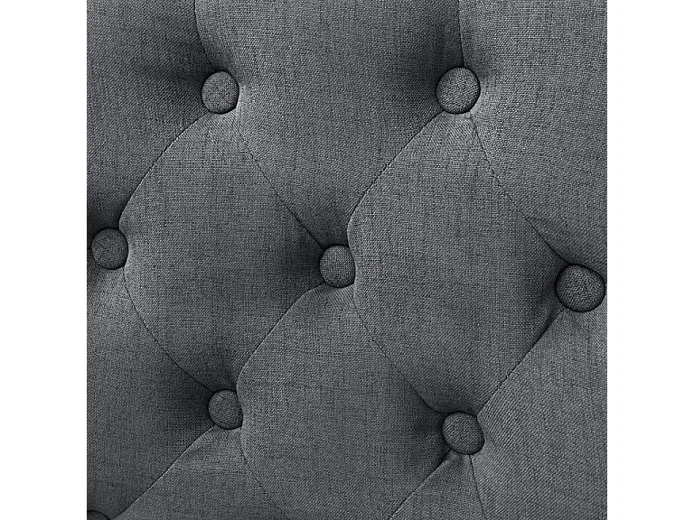 Chaise tissu gris foncé et pieds chêne massif Natto - Lot de 2