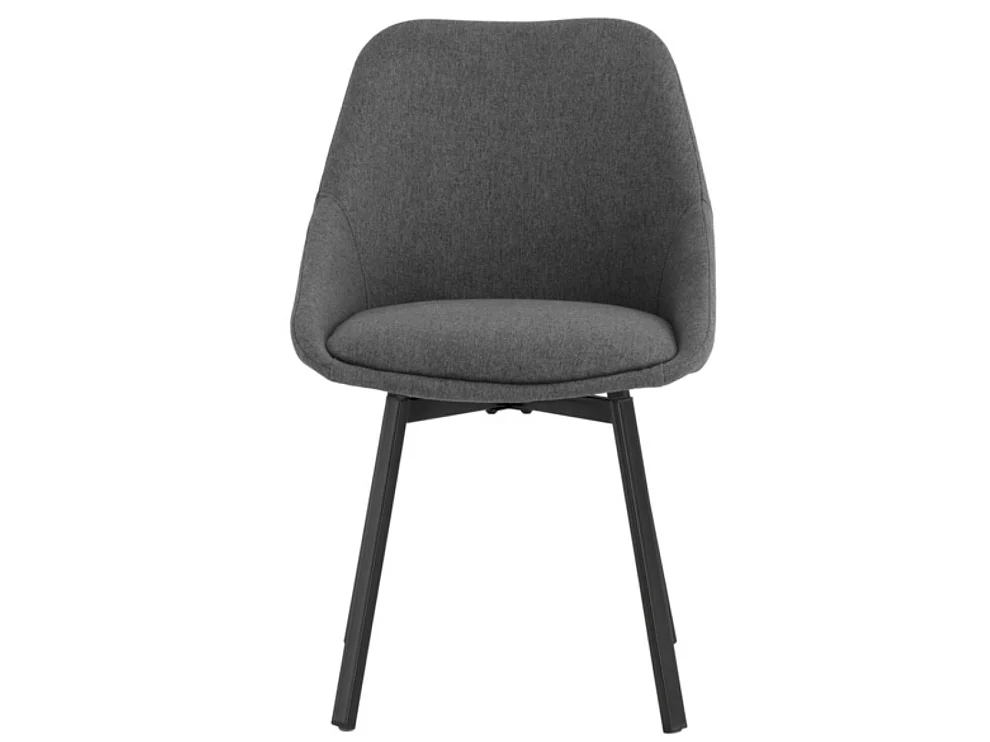 Chaise pivotante à 180º avec retour automatique Melina-Couleur Gris foncé