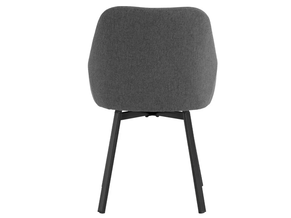 Chaise pivotante à 180º avec retour automatique Melina-Couleur Gris foncé