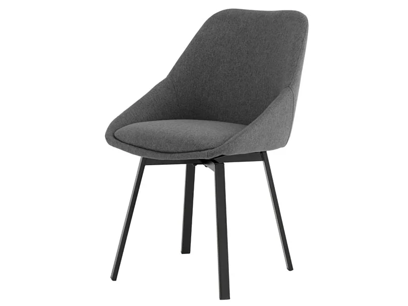 Chaise pivotante à 180º avec retour automatique Melina-Couleur Gris foncé