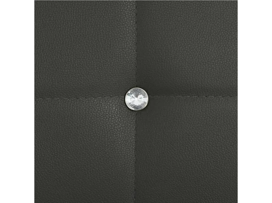 Chaise à manger similicuir gris et pieds métal noir Mikarel - Lot de 2