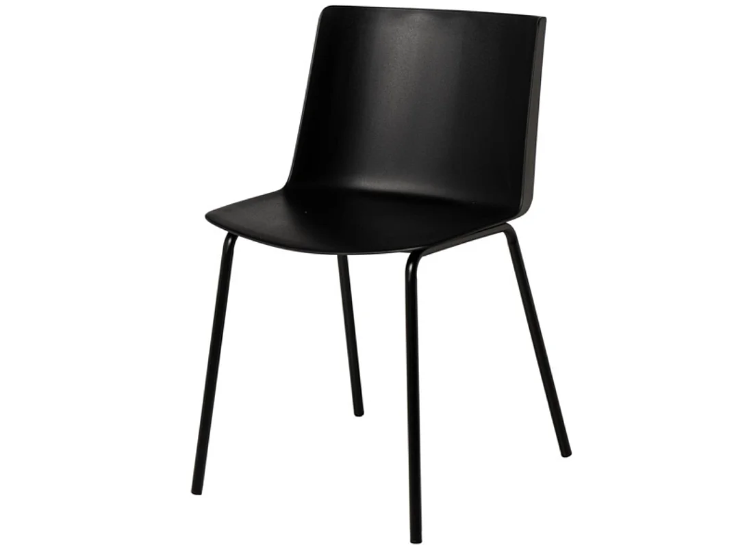 Chaise moderne en polypropylène et métal Kova-Couleur Beige