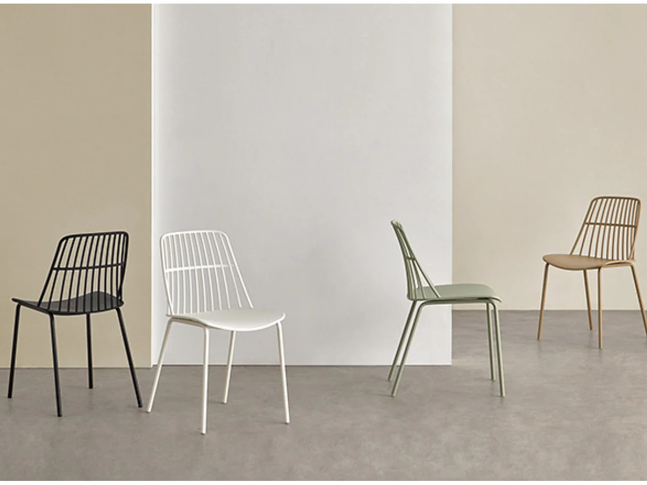 Chaise polyvalente en polypropylène Rivale-Couleur Beige
