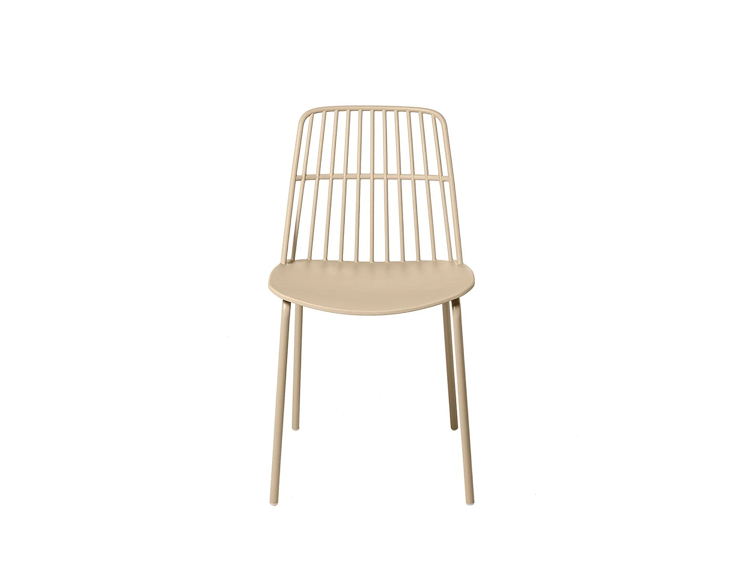Chaise polyvalente en polypropylène Rivale-Couleur Beige