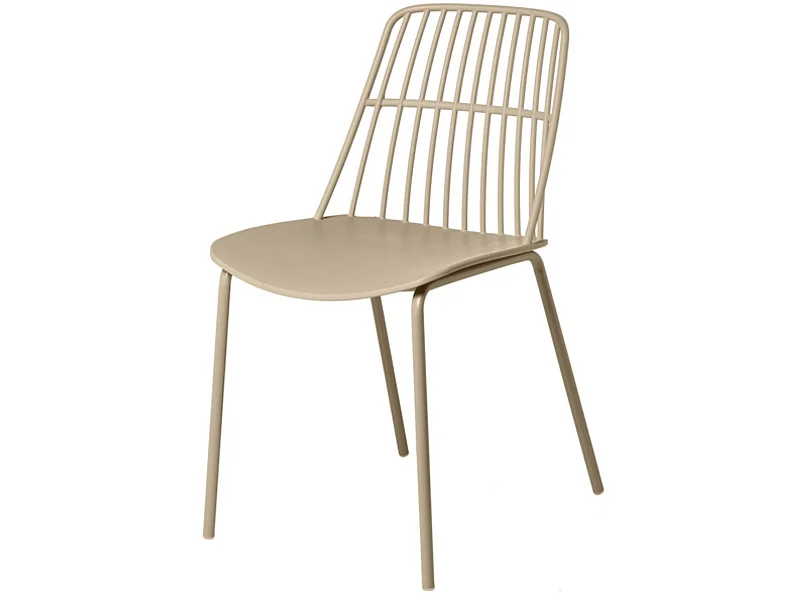 Chaise polyvalente en polypropylène Rivale-Couleur Beige