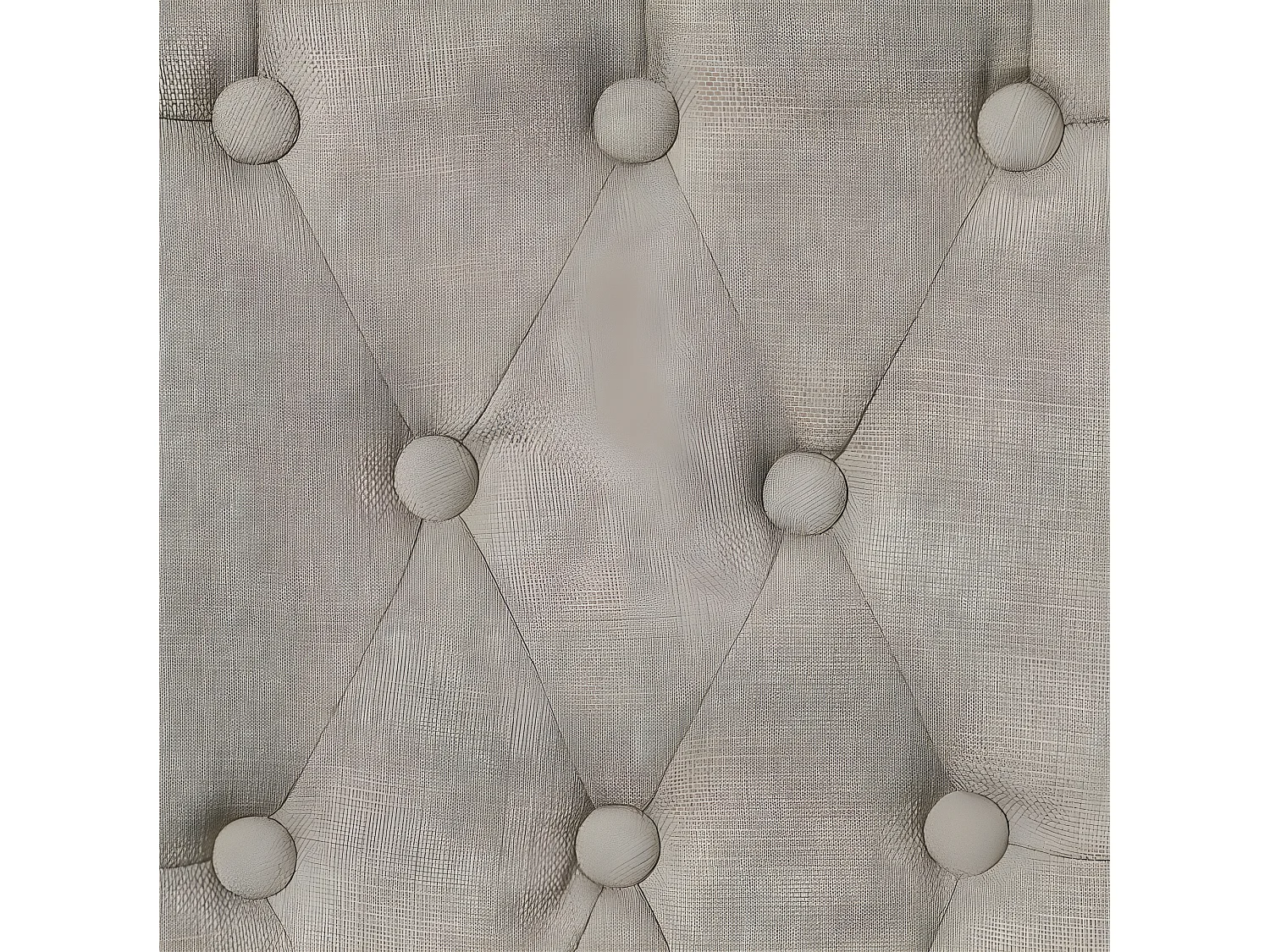 Chaise capitonnée tissu taupe et pieds bois noir Billa - Lot de 2