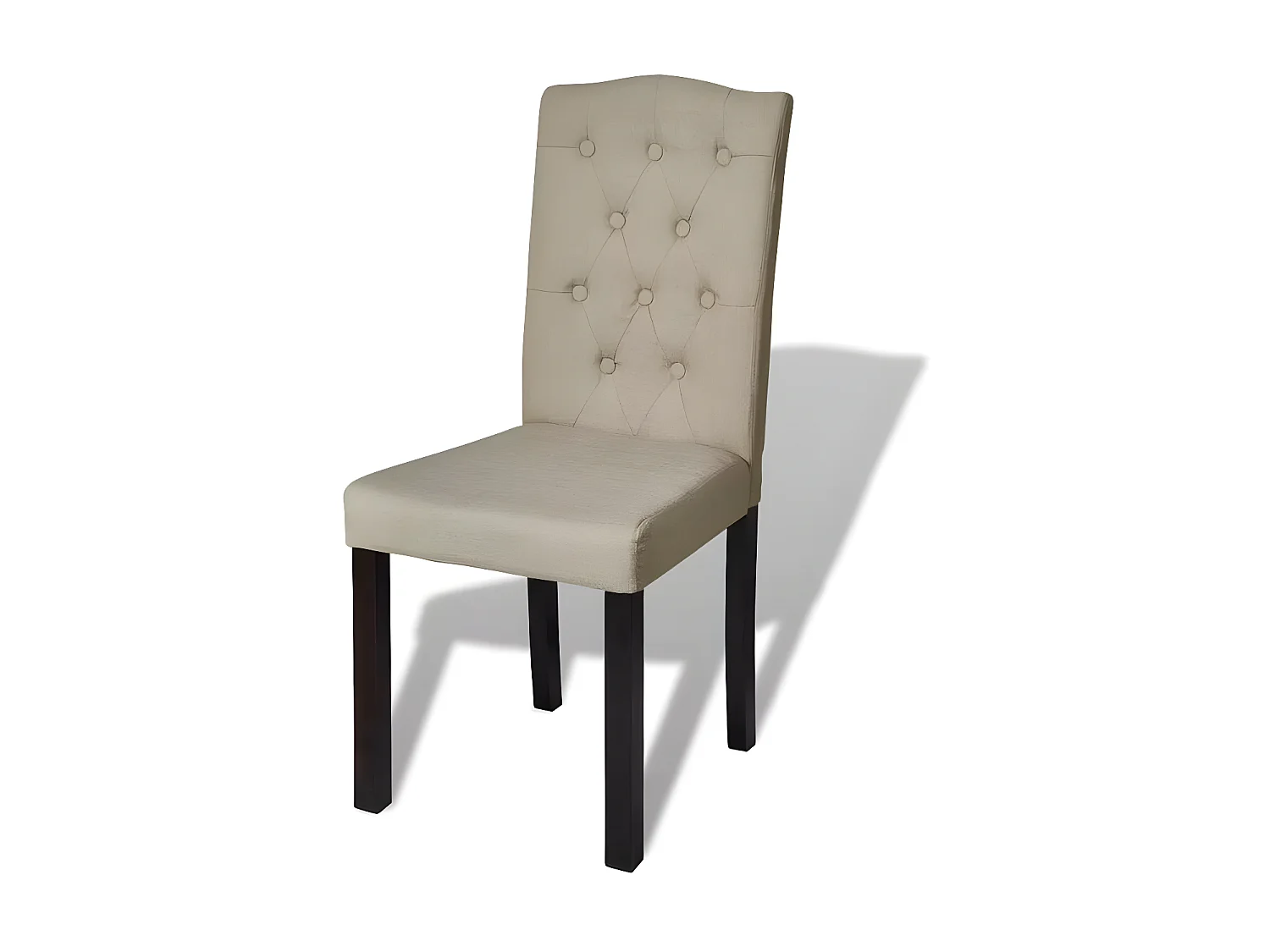 Eetkamerstoelen 2 st stof camel