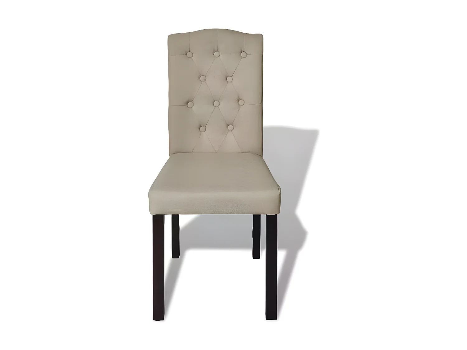 Eetkamerstoelen 2 st stof camel