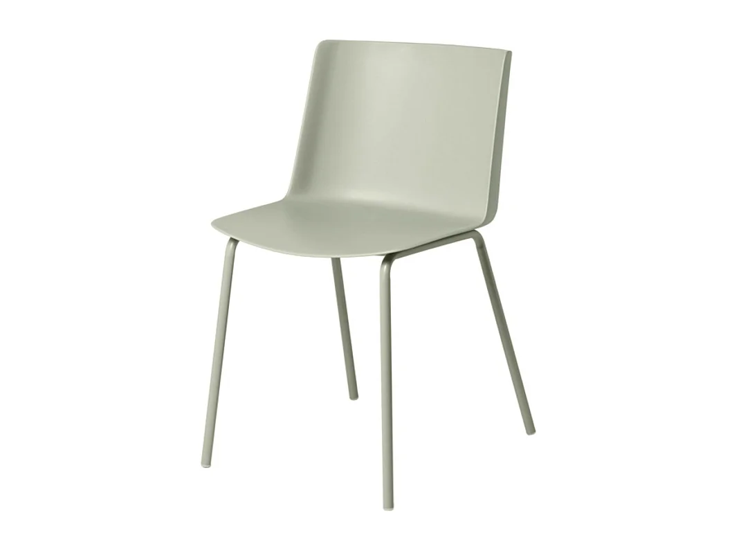 Chaise moderne en polypropylène et métal Kova-Couleur Vert amande