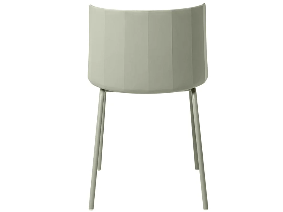 Silla moderna en polipropileno y metal Kova.-Color Verde almendra