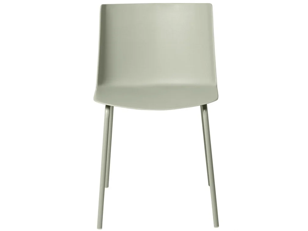 Chaise moderne en polypropylène et métal Kova-Couleur Vert amande