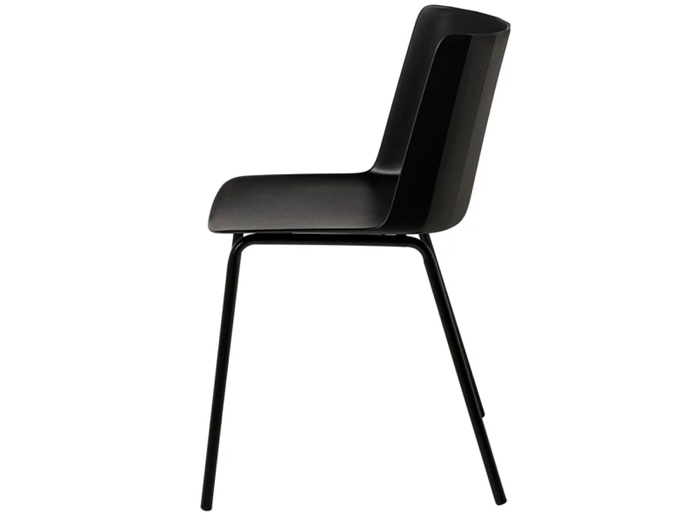 Chaise moderne en polypropylène et métal Kova-Couleur Vert amande