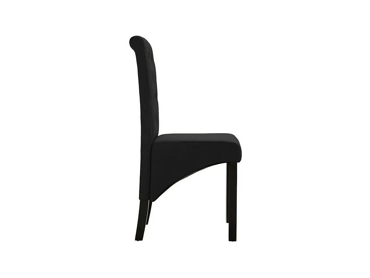 Eetkamerstoelen 4 st stof zwart