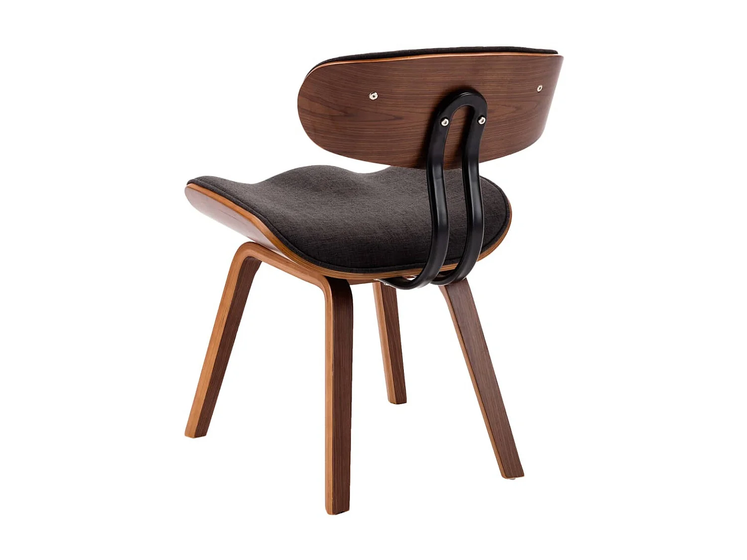 Chaise en bois marron et tissu gris Pride - Lot de 4