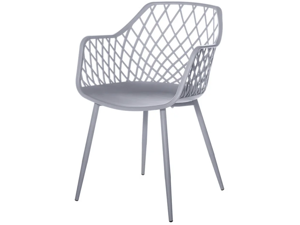 Karlo polypropyleen stoel met armleuningen-Kleur Zwart