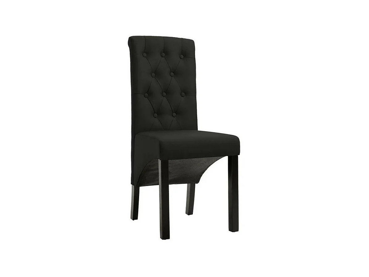 Eetkamerstoelen 2 st stof zwart