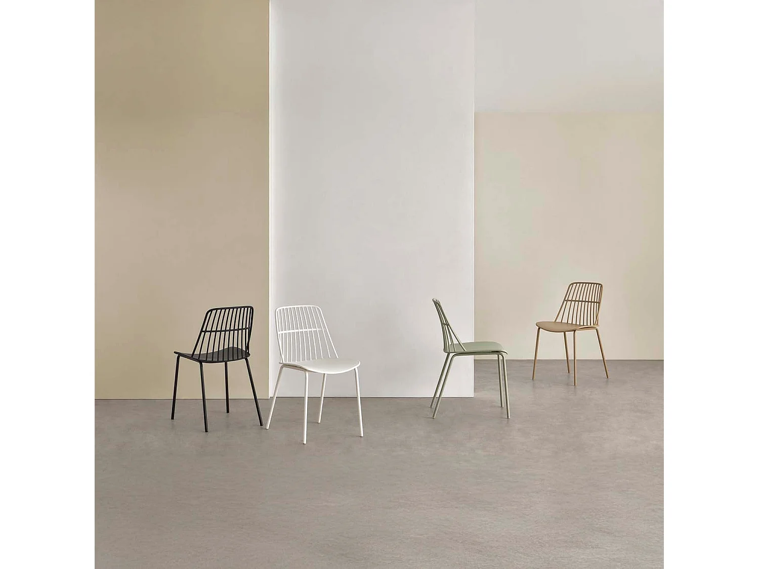 Chaise polyvalente en polypropylène Rivale-Couleur Blanc