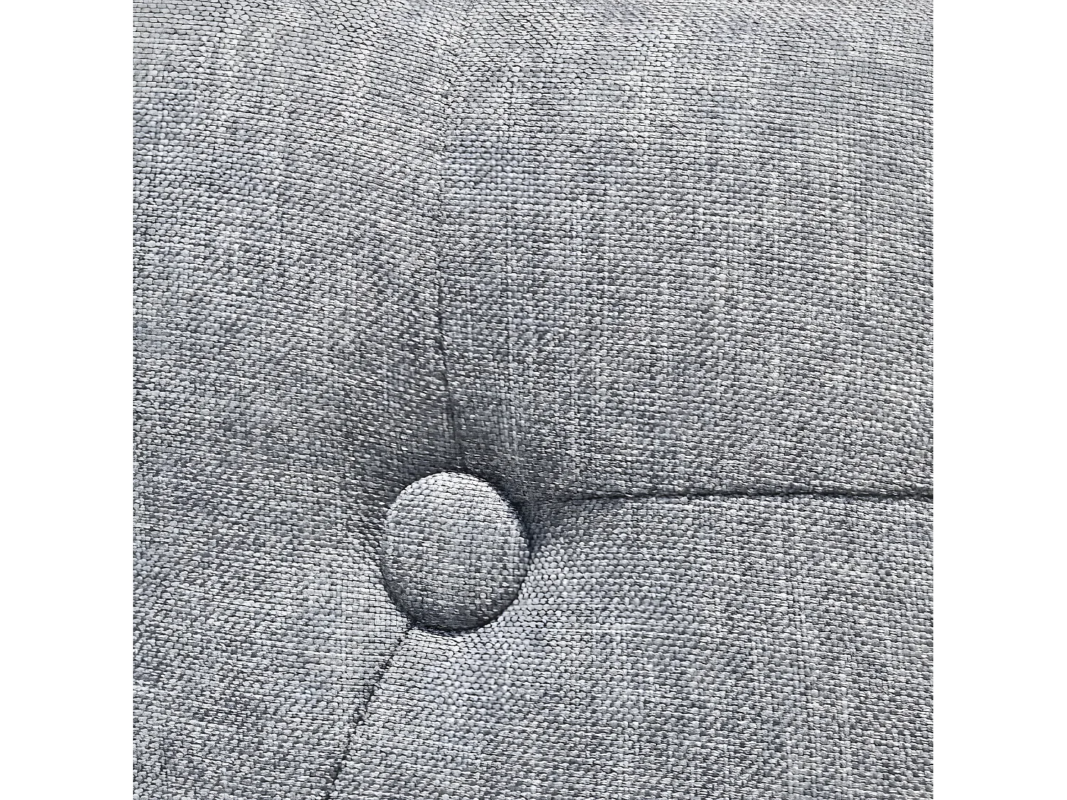 Chaise capitonnée tissu gris clair et pieds bois noir Billa - Lot de 2