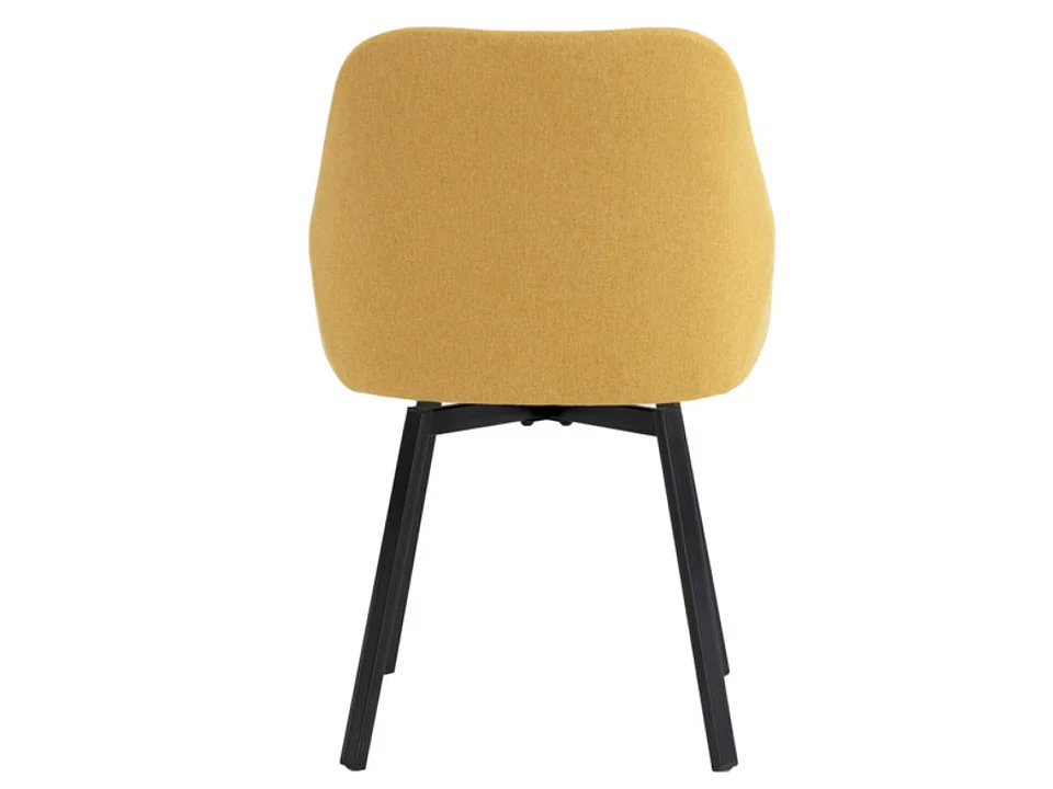 Chaise pivotante à 180º avec retour automatique Melina-Couleur Jaune curry