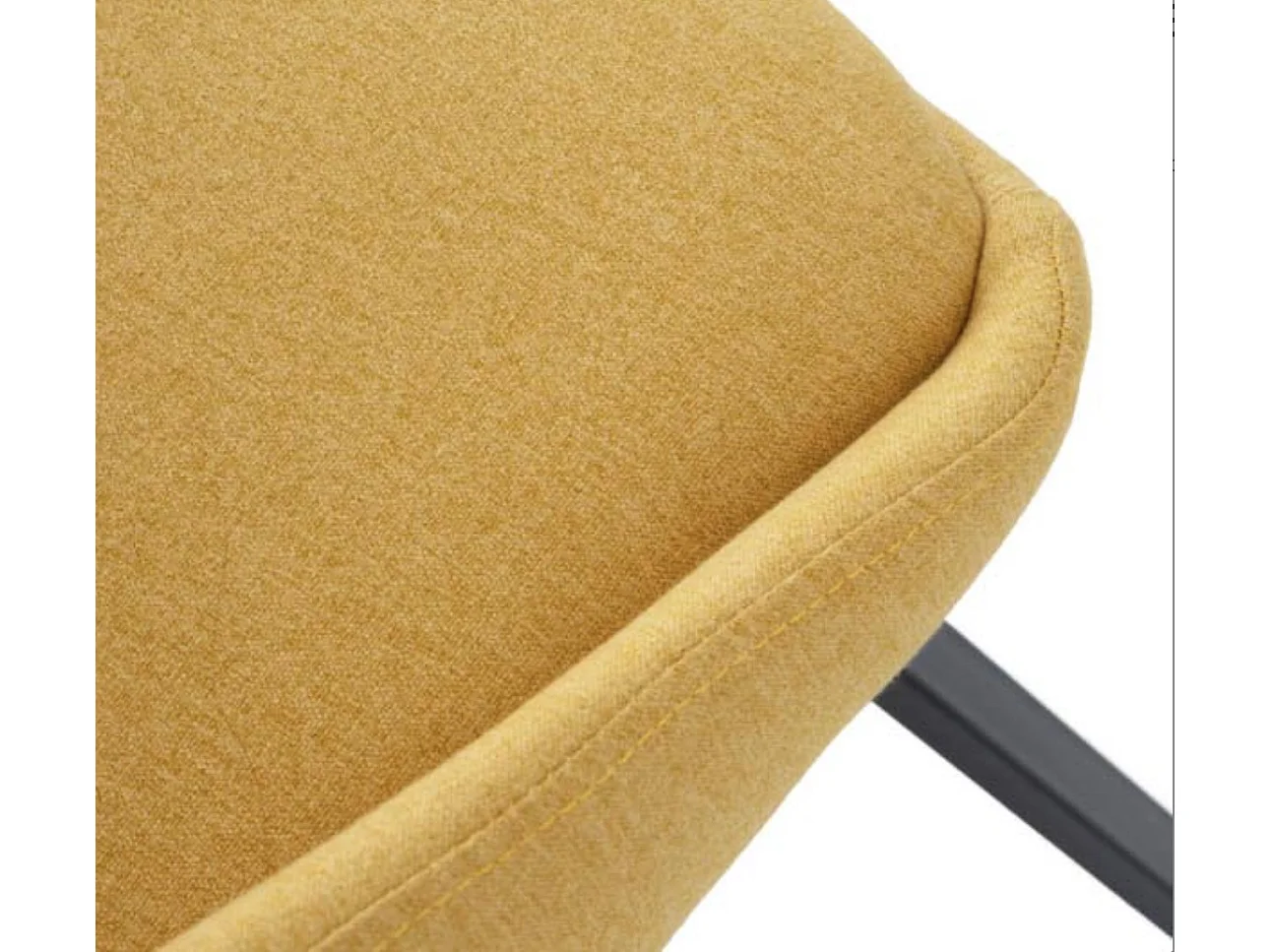 Chaise pivotante à 180º avec retour automatique Melina-Couleur Jaune curry