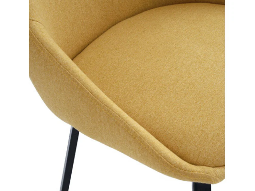 Chaise pivotante à 180º avec retour automatique Melina-Couleur Jaune curry