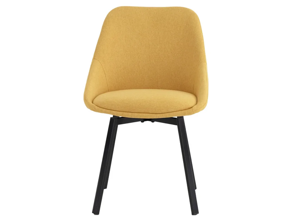 Chaise pivotante à 180º avec retour automatique Melina-Couleur Jaune curry