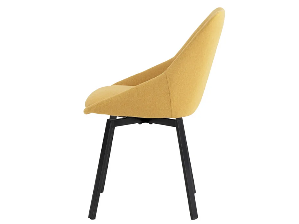 Chaise pivotante à 180º avec retour automatique Melina-Couleur Jaune curry