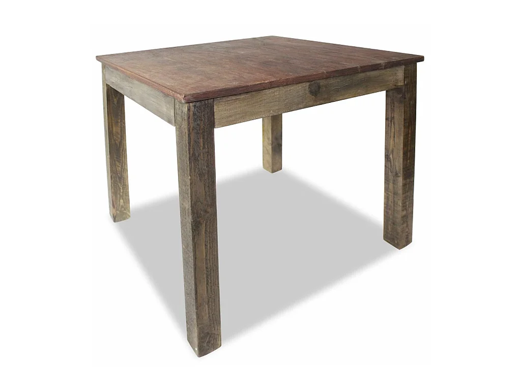 Eettafel 82x80x76 cm massief gerecycled hout